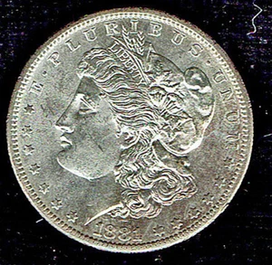 Dólar de plata de San Francisco de Estados Unidos 1881 tono claro sin certificación sin circular FS - Imagen 1 de 2