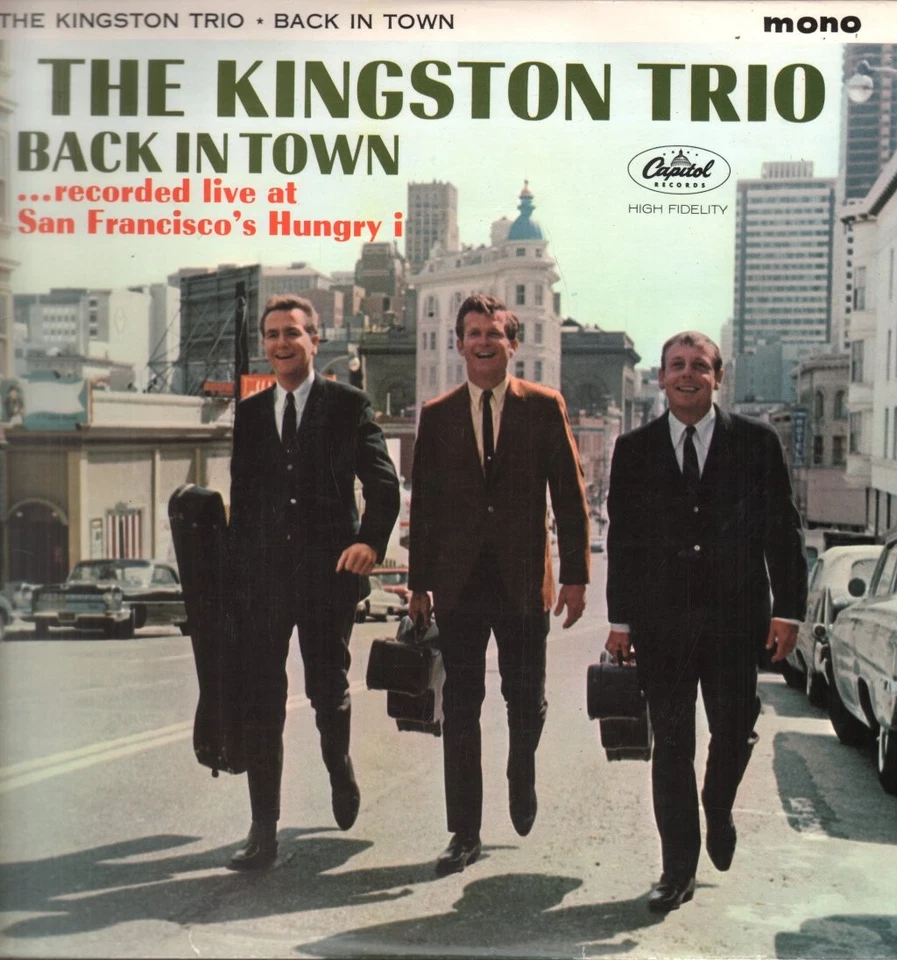 Kingston Trio Back In Town LP vinyl UK Capitol 1964 rainbow rim mono pressing in - Photo 1/3