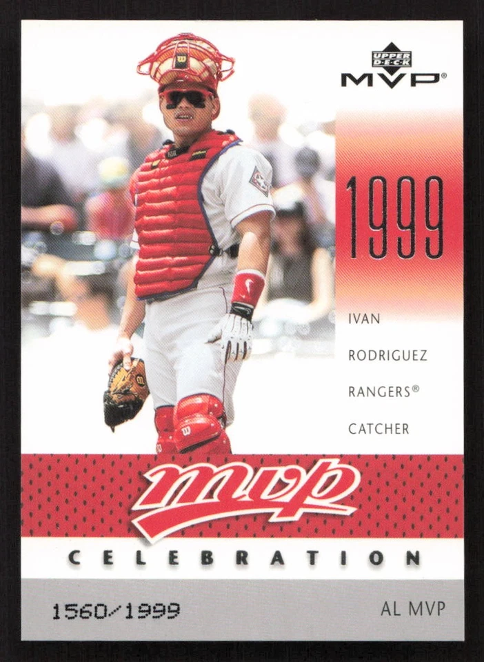 2003 Upper Deck MVP Ivan Rodriguez Celebration #/1999 #MVP12 Card - Image 1 of 2