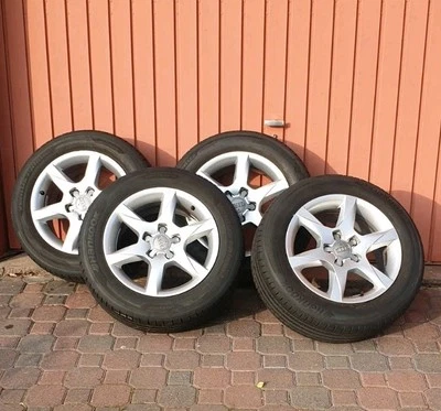 Original Audi Radsatz für A6  205/60R16  4 Alufelgen mit Sommerreifen Räder Satz - Bild 1 von 4