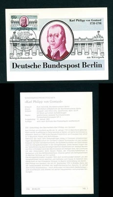 1981 Germany Berlin Karl Gontrad. Architect FDC Maximum Card. Maxi Postard. PHQ - Image 1 of 3