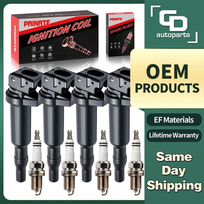 UF592 OEM 4 bobinas de encendido + bujía de iridio para BMW 228i 320i 328i 428i 528i Foto 1 de 4