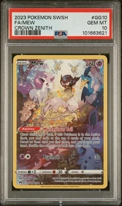 PSA 10 Gem Mint 2023 Pokemon Sword & Shield Crown Zenith #GG10 FULL ART MEW - Bild 1 von 2