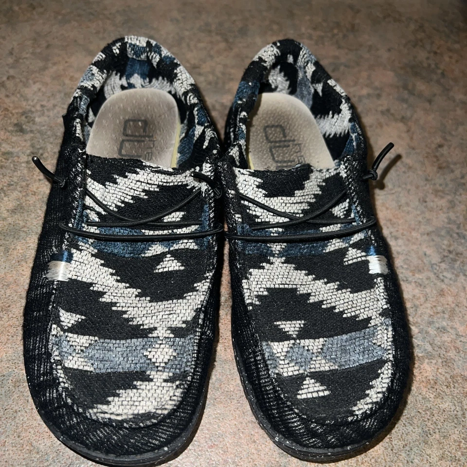 Zapatos sin cordones Hey Dude Wendy con estampado tribal azteca para mujer talla 5 Foto 1 de 4