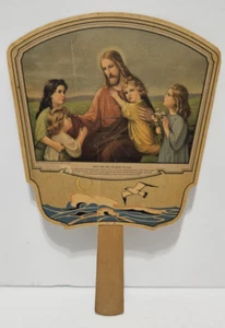 Vintage MFA Farmers Exchange MO Advertising Religious Paper Fan Made In The USA - Picture 1 of 16