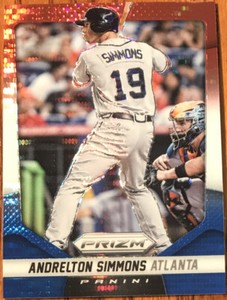 2014 Panini Prizm Prizms Red White & Blue Pulsar Andrelton Simmons #61