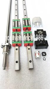 2 pcs HGR25-1300mm Linear rail & HGH25CA &RM2505-1300mm Ballscrew&BF20/BK20 Kit - Picture 1 of 6