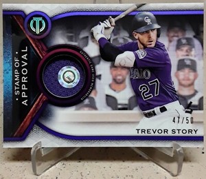2021 Topps Tribute Purple TREVOR STORY Stamp of Approval Relic /50