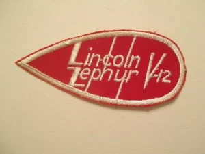 Lincoln Zephyr V12 Patch Car Automobile Vintage Sew On Free shipping Patches - Picture 1 of 2