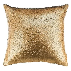 SAFAVIEH Throw Pillow 18 x 18" Two-Tone Gold Black - Picture 1 of 7