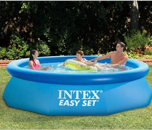 28120EH Easy Set Inflatable Swimming Pool: 10ft x 30in – Puncture-Resistant M... - Picture 1 of 12