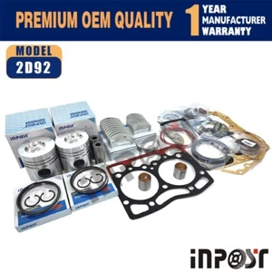 Kit de reconstrucción para motor Komatsu 2D92 carretilla elevadora STD anillo de pistón válvula kit - Imagen 1 de 5
