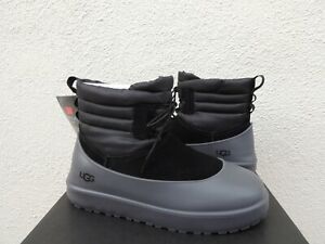 UGG BLACK CLASSIC MINI LACE-UP WEATHER WINTER BOOTS, MEN US 9/ EUR 42 ~ NEW