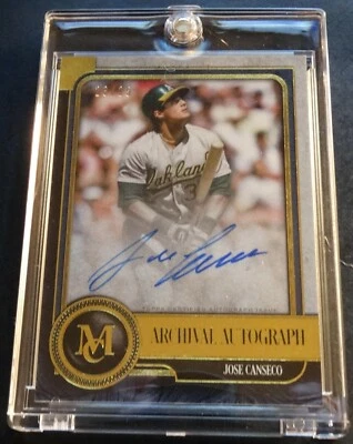 2019 JOSE CANSECO TOPPS MUSEUM GOLD AUTO #AA-JCA ATHLETICS 23/25 (716) - Image 1 of 2