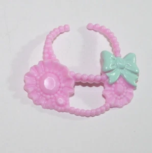 Mattel Barbie Doll Jewelry Pink Bow & Flowers Necklace - Picture 1 of 3