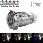 Waterproof Stainless Steel LED 12V 16mm Power Button Switch Push ON/OFF Car Auto