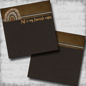 Fall Favorite Color NPM - 2 Premade Scrapbook Pages - EZ Layout 5633 - Picture 1 of 2