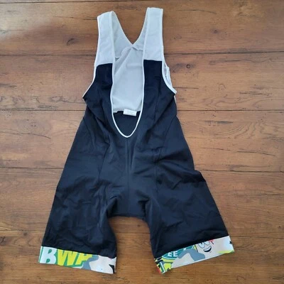 Mens 2XL Cycling Bibshorts Italy Cartoon 7" 16" (8.5/10) Pad Spandex XXL - Image 1 of 4