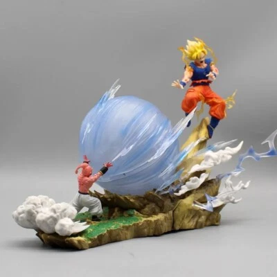 Action Figure Goku Dragon Ball Z Majin Bu 22cm Statua Collezione Luminosa Anime - Immagine 1 di 4