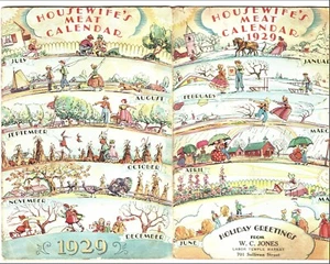 1929 Housewife's Meat Calendar Advertising Booklet National Livestock Antique - Picture 1 of 2