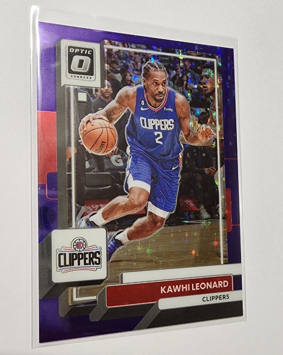 Kawhi Leonard 22-23 NBA Optic FOTL Exclusive Purple Stars /17 No. 118 Clippers