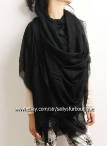 Sallys Pure Mongolian Cashmere 300s Wrap Shawl Ring Scarf Thin Soft 230 * 100 cm - Picture 1 of 127