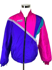 Arctic Cat Women's Vintage USA Pink Purple Sno Pro Ski Jacket Winter Coat Sz XL - Picture 1 of 10