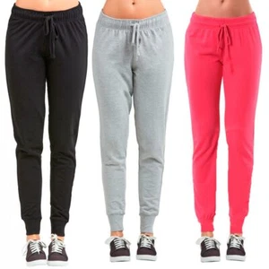 Women's Athletic Sweat Pants Joggers Running Exercise Sport Gym Walking S M L - Picture 1 of 3
