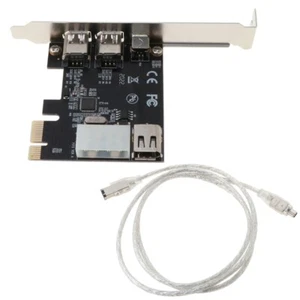 PCIe 3 Ports 1394A Firewire Expansion Card, PCI E (1X) to IEEE 1394 Adapter - Picture 1 of 8
