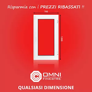 FINESTRE PVC, BIANCO, ANTA RIBALTA, DUE VETRI, OTTIMO! L-700X1200mm, MIGLIORE! - Foto 1 di 1