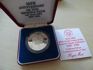 Malawi 10 Kwacha 1985 Boxed with COA Rare Silver Proof - Picture 1 of 14