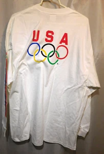 USA Olympics T-Shirt Long Slv 44" Chest 2XL NOS - Picture 1 of 2