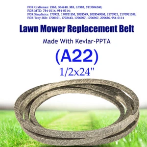 42" Deck BELT FOR Toro 1554 1579 271-3  42-0883 (1/2"x24") （A22) With Kevlar - Picture 1 of 9