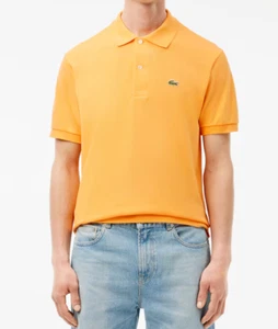 Lacoste L26635 Mens Orange Short Sleeve Classic Pique Polo Shirt Size XL - Picture 1 of 7