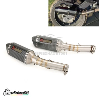 For Honda CBR500R CB500F 2013-2015 CB500X Mid Pipe Slip on System Exhaust Tips - Image 1 of 4