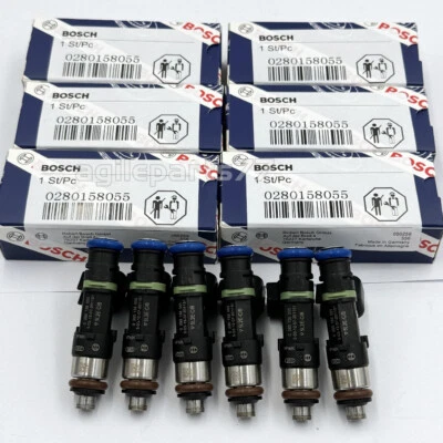6X Inyectores de Combustible Bosch 0280158055 para 06-10 Mustang Explorer Mazda 4.0L V6 NUEVO Foto 1 de 4