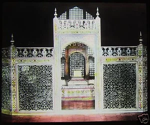 Glass Magic Lantern Slide THE TAJ MAHAL INTERIOR C1910 INDIA PHOTO AGRA - Picture 1 of 2