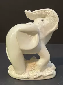 Meerschaum Elefant Figur ~ handgeschnitzt 3,5" Skulptur ~ sehr detailliert - Bild 1 von 8