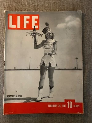 1940s Life FEB 26 1940 WW2 Ads MCM War FDR Russian Bombings Roadside Carhops VTG - Image 1 of 4