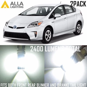 Alla Lighting Turn Signal Blinker Brake Tail Light 7443 White LED Bulb forToyota - Picture 1 of 7