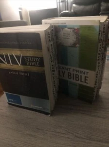 Giant Print Holy Bible, NIrV by Zondervan (2015, Hardcover) & Large Print NIV SB - Imagen 1 de 11