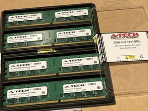 A-Tech 2GB Kit (2x1GB) 533MHz DDR2 PC2-4200 Non - ECC DIMM - Picture 1 of 3