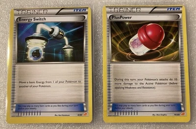 Pokemon TCG 2 MISPRINT Cards - PlusPower 16/30 and Energy Switch 4/30 - Image 1 of 2