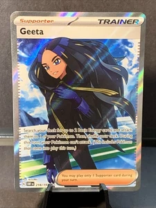 Pokemon TCG Geeta 218/197 Obsidian Flames Ultra Rare Full Art Holo NM - Picture 1 of 2