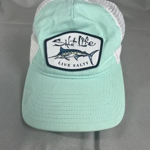 Salt Life hat Cap Unisex SnapBack Mesh Back Acqua - Picture 1 of 9
