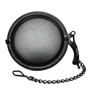 2.2 Inch Black Stainless Steel Tea Ball Infuser - Reusable Mesh Tea Strainer ... - Picture 1 of 9