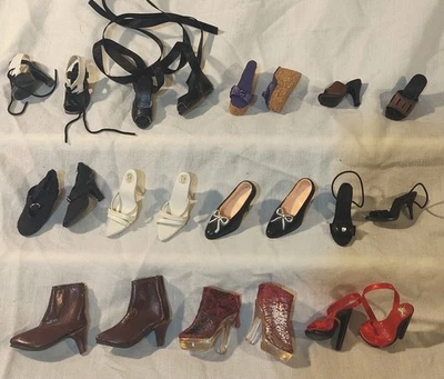 Vintage Fashion Doll Shoes Heels  Medium Doll Sizes Lot Of 11 Pairs - Image 1 of 4
