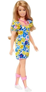 Barbie Fashionistas Doll with Down Syndrome Pink Dress Accessories Age 3 and Up - Picture 1 of 6