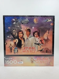 Star Wars 1500 Piece Springbok Jigsaw Puzzle 1995 Sealed Complete Vintage - Picture 1 of 6