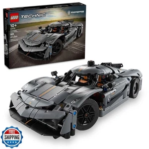 LEGO Technic Koenigsegg Jesko Absolut Grey Hypercar, Sports Car Building Toy - Picture 1 of 5